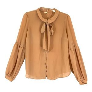❤️ Clothing button front bow blouse